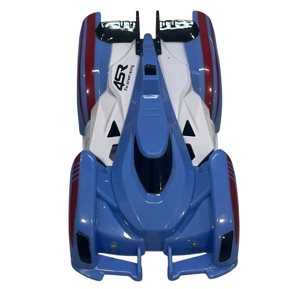 Dual Mode Wall Climbing RC Car Anti Gravity Stunt Toy Blue - Car ONLY No Remote